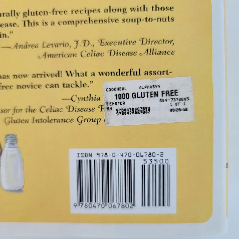 Carol Fenster 1000 Gluten Free Recipes Hardcover Cookbook 2008 Wiley Kitchen